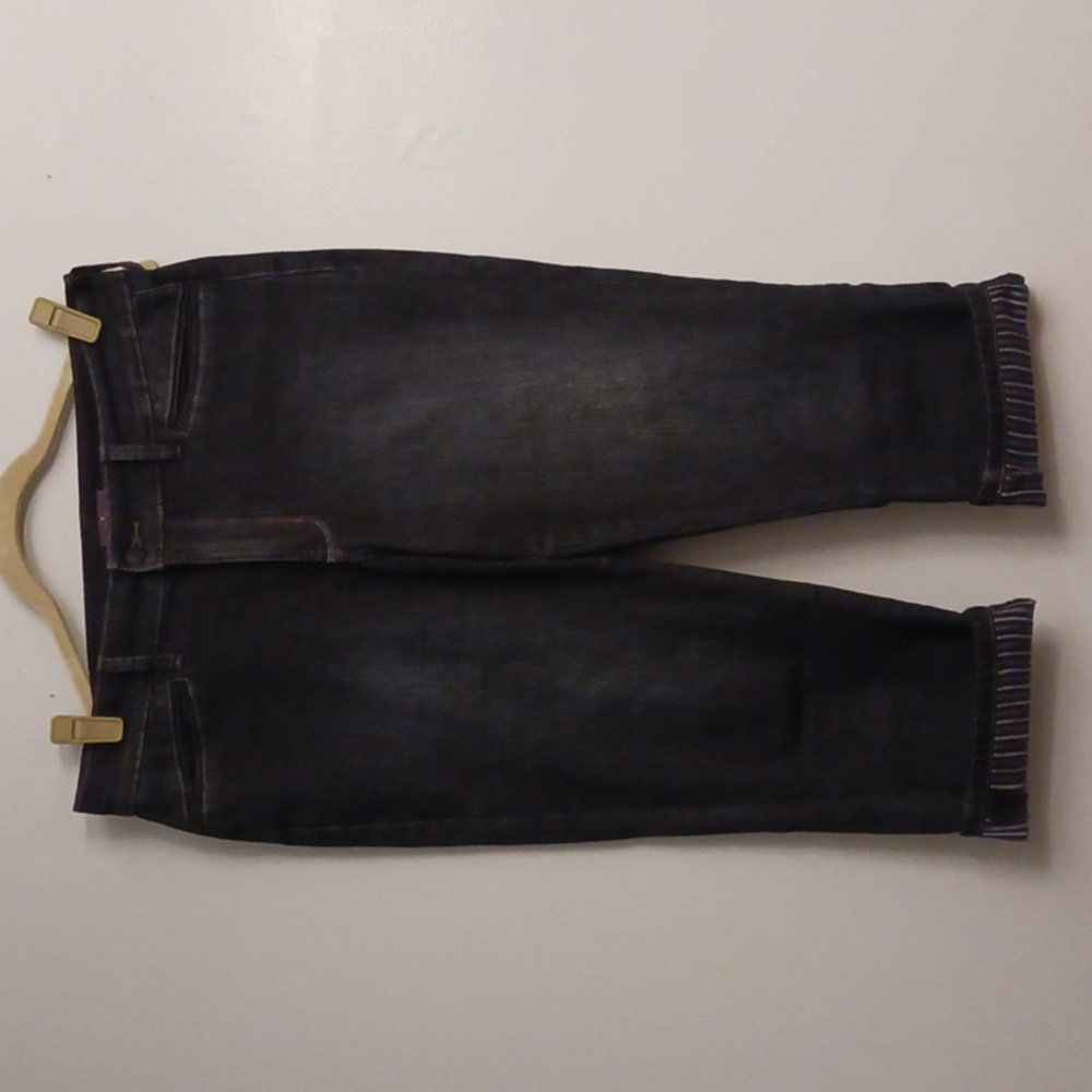 NYDJ size 10P women's crop denim dark blue jeans.
